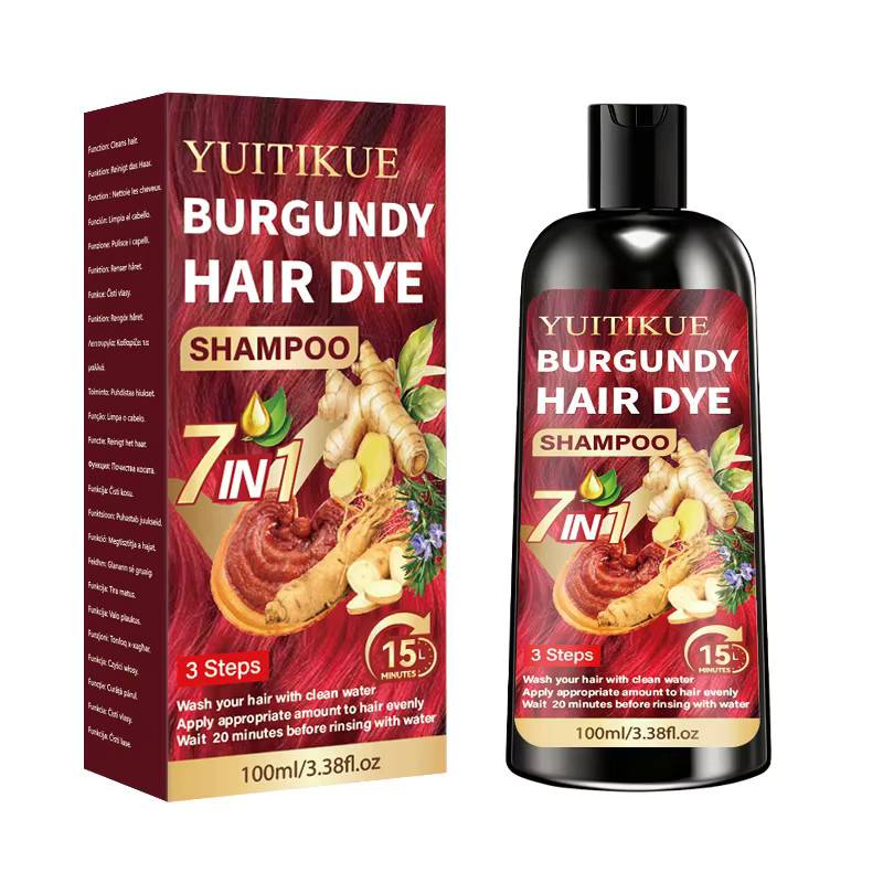 YUITIKUE Haarfärbeshampoo Burgunder, 100 ml, Unisex - Bild 4