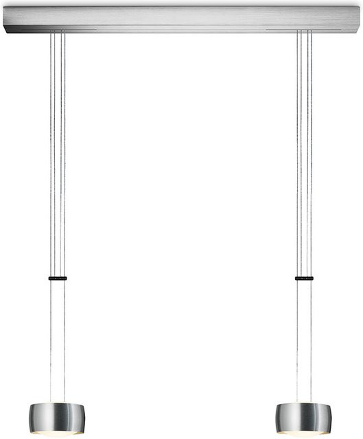 Oligo Grace LED-Pendelleuchte 2-flammig aus Aluminium in Silber mit Tunable White (2200K - 5000K) und Casambi Steuerung - Bild 1