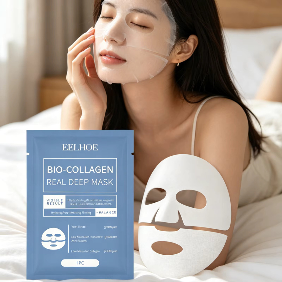 EELHOE Bio-Kollagen-Maske, Feuchtigkeitsspendend, für trockene Haut - Bild 2