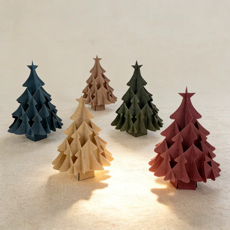 Metall-Schneideformen ineinandergreifende Weihnachtsbaum-Formen für Scrapbooking und Papierhandwerk in Blau - Bild 2