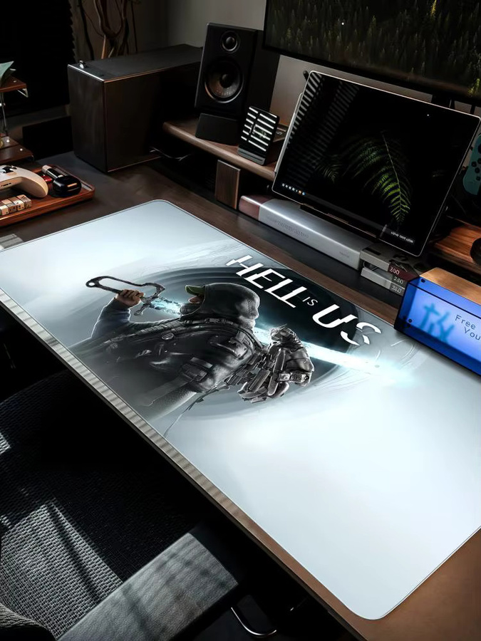 US-Mauspad XXL Gamer-Schreibtischunterlage mit Art Design in Hell, B: 90 cm, T: 40 cm - Bild 5