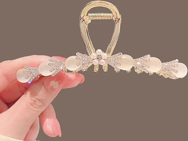 HIYAYZ Haar Clip mit Perlen und Strass, Damen - Bild 1