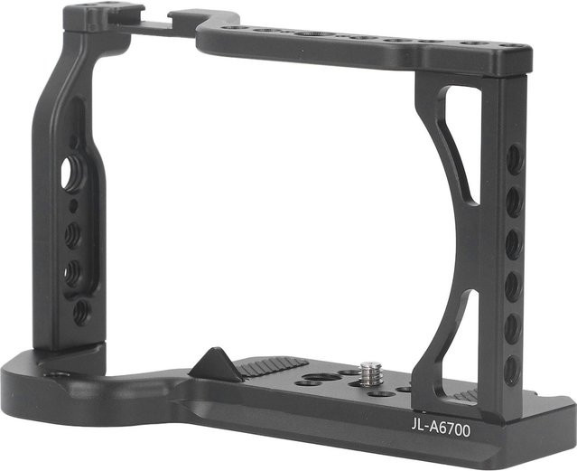CosyHome Kamerakäfig für Sony A6700 mit vertikalem Aufnahmegriff, Cold-Shoe-Halterung und Arca-Swiss Kompatibilität in Schwarz - Bild 1