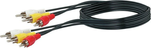 Schwaiger Audio/Video Anschlusskabel RCA in Schwarz, Länge: 1,5 m - Bild 1