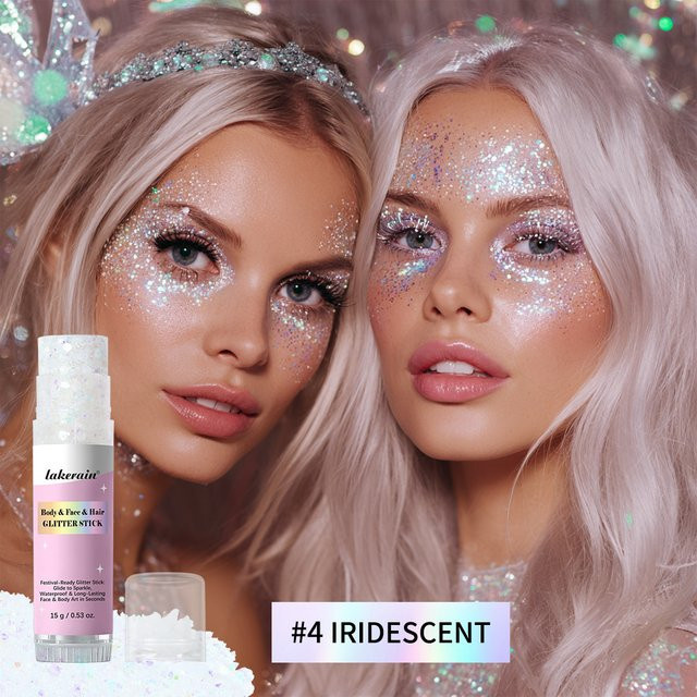 Lakerain Glitzer-Gel-Stift-Highlighter, Perlweiß Rosa, Unisex - Bild 1