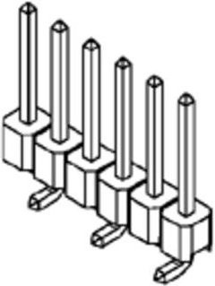 Molex Einbau-Stiftleiste Standard in Weiß - Bild 1