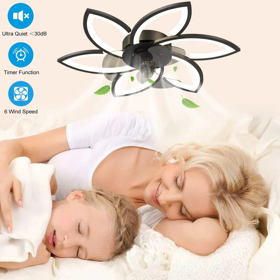 KY DUIBHNE LED Deckenventilator mit integrierter Beleuchtung und stummem Reversibel-Modus für dein Wohnzimmer - Bild 4