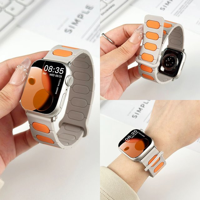 CAOWTAN Uhrenarmband Silikon, Magnetisch, Unisex, Multicolour - Bild 1