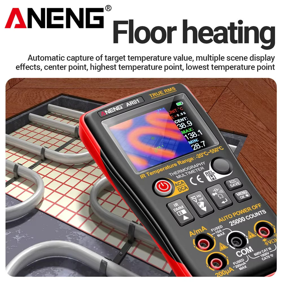 ANENG AR01 Smart Wärmebildkamera-Multimeter 2-in-1 mit 25000 Counts AC/DC Spannungs- und Strommessgerät und 250M Ohm TFT Tester - Bild 3