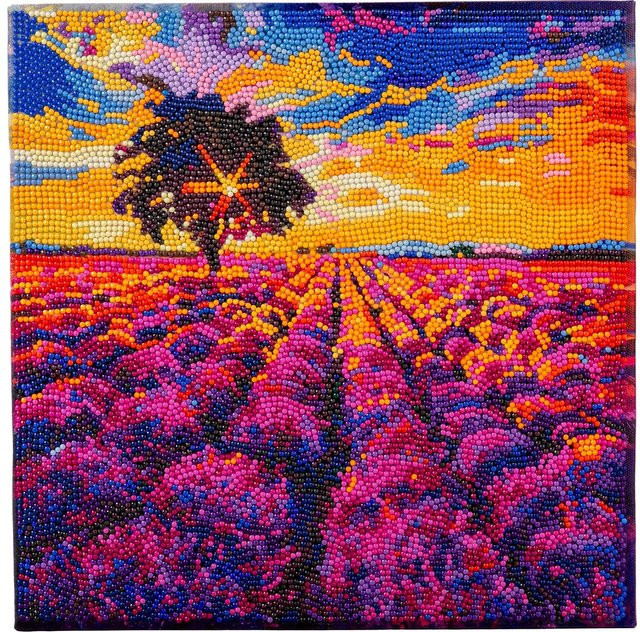 Craft Buddy Diamond Painting Crystal Art Kit Lavender Field ab 8 Jahren - Bild 1