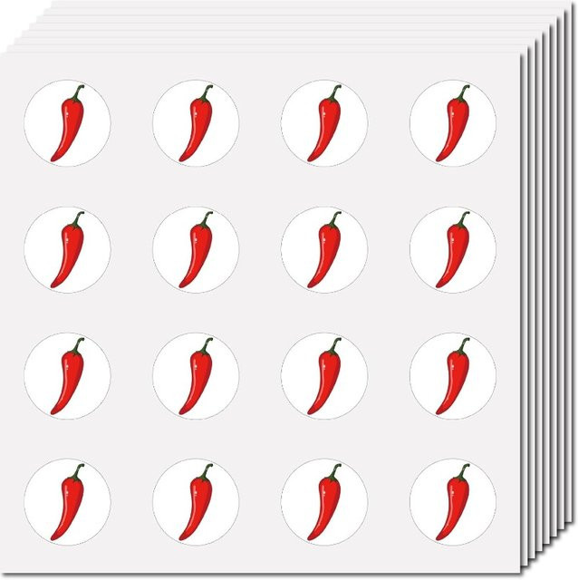 Wasserdichte Chili Pepper Aufkleber in Rot für deinen Planer aus Kunststoff - Bild 1