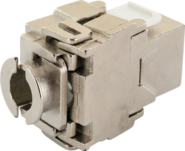 Schwaiger CAT 6A Keystone Modul für Ethernet/LAN in Silber - Bild 1