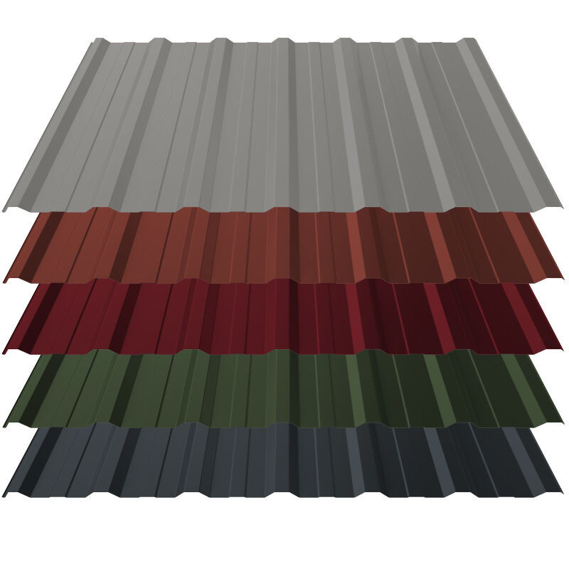 Trapezblech T18+ Dach aus verzinktem Stahl von ZINKOMAG in Grau mit Aluzink-Beschichtung und 25 µm Polyester-Beschichtung - Bild 1