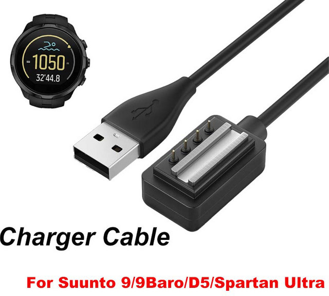 Suunto USB-Ladekabel, Schwarz, für Suunto Spartan Sport Wrist HR Ultra, Suunto 9 - Bild 1