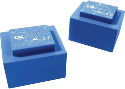BLOCK VC 5,0/2/8 Printtransformator 1 x 230 V/AC, 2 x 8 V/AC, 5 VA in Blau - Bild 1
