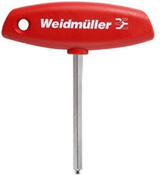 Weidmüller IS 6 Innen-Sechskantschraubendreher DIN 6911 in Rot mit 6 mm Schlüsselweite und 80 mm Klingenlänge - Bild 1