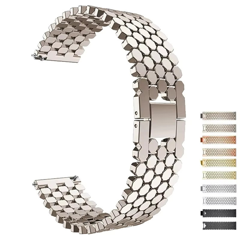 FancyWrist Uhrenarmband Edelstahl, Silber, 22mm 20mm - Bild 2