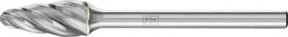 PFERD Hartmetall Hochleistungsfrässtift ALU Rundbogen RBF Farbe Silber Durchmesser: 6 mm, Länge: 13 mm, Schaft-Durchmesser: 3 mm für Alu und NE Metalle - Bild 1