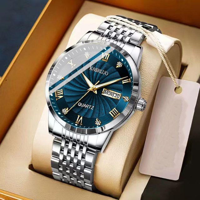 Armbanduhr Edelstahl, Quarz, Schwarz, Herren - Bild 1
