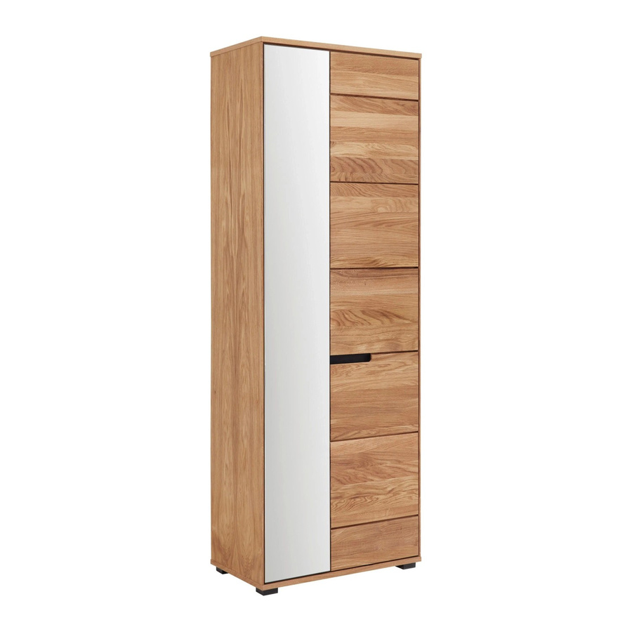 ecoTree Garderobenschrank Lola in Wildeiche mit Spiegel und Soft-Close-Türen, B/T/H: 70 x 40 x 196 cm - Bild 2