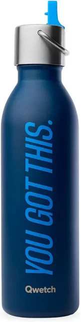 Qwetch Active Level Up Isolierflasche mit Verschluss in Blau - Bild 1