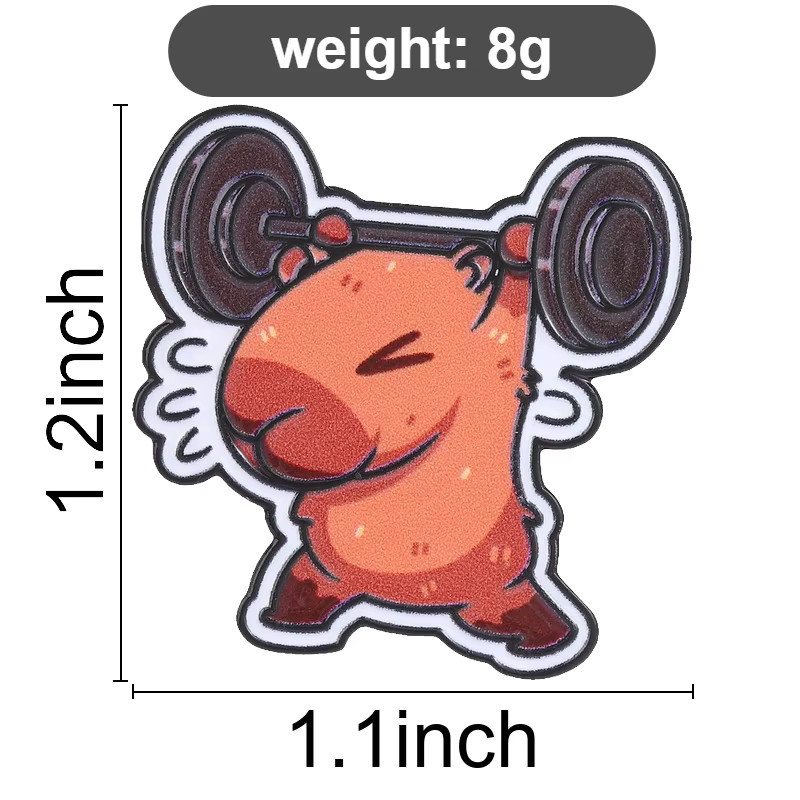 Capybara Emaille-Pin, Bunt, Unisex - Bild 2
