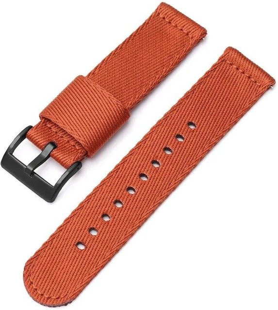 Uhrenarmband Nylon, gestreift, Edelstahl-Schnalle, Silber, Unisex - Bild 1