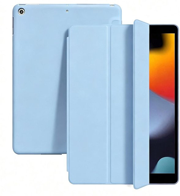 Magnetisches Smart Cover für Apple iPad 10.2 Zoll (7., 8. und 9. Generation) in Blau mit Auto Wake/Sleep Funktion und weicher Silikonhülle - Bild 1