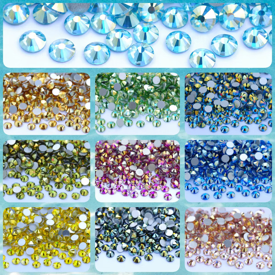 Yanruo Charms, Glassteine, AB, Nageldekoration - Bild 2