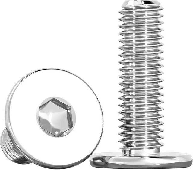 KEETOGETHER Inbusschrauben aus 304 Edelstahl, flacher Senkkopf, Farbe Silber - Bild 1