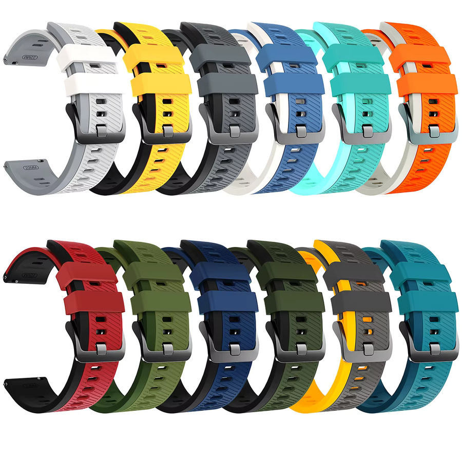 CAOWTAN Uhrenarmband Silikon, orange, Unisex, 22 mm - Bild 3