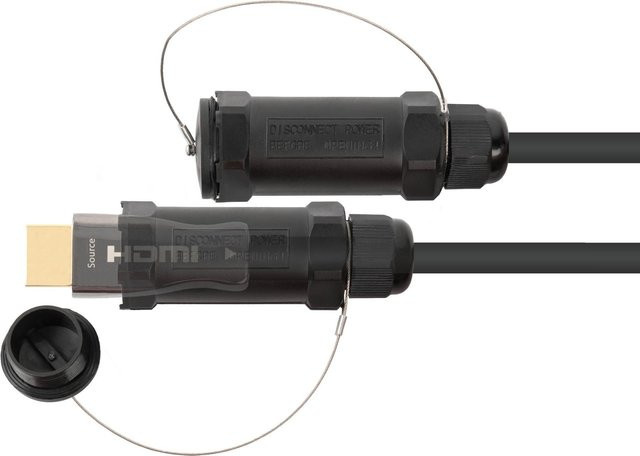 AOC PYTHON Series Hybrid High-Speed HDMI 2.0b Kabel, stahlarmiert, 4K @60Hz, 18 GBit/s, schwarz, 30 m (AOC-HP2030) - Bild 1