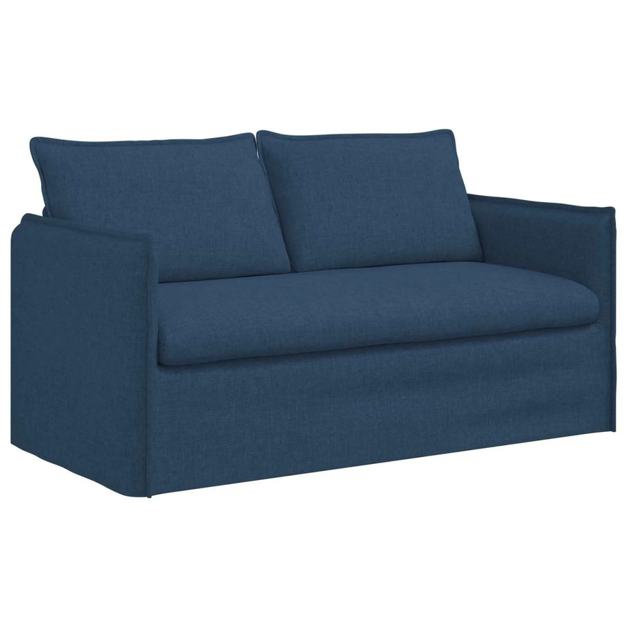 vidaXL Sofa Blau mit Stoffbezug und Metallrahmen B/T/H: 156 x 82 x 85 cm - Bild 2