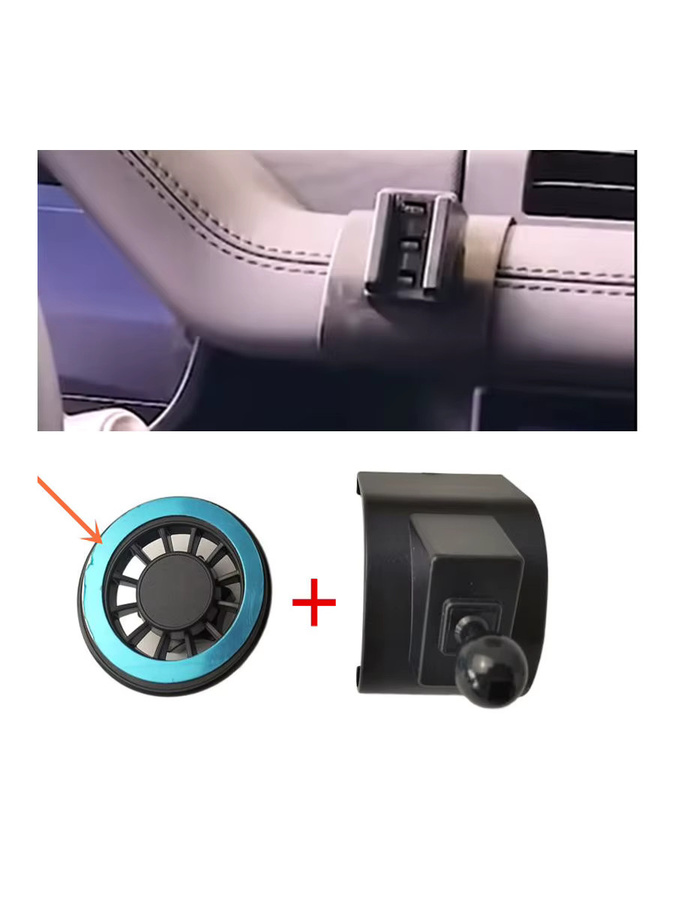 Magnetische Handyhalterung aus ABS-Kunststoff für Land Rover Defender (Modelle 2020-2024) in Schwarz - Bild 3