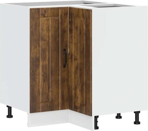 vidaXL Küchen-Eckunterschrank Lucca aus MDF in Räuchereiche, modern mit Scharniertüren, B/T/H: 75,5 x 75,5 x 81,5 cm