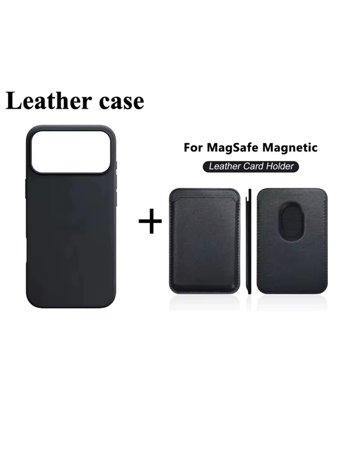 Apple MagSafe Ledertasche für iPhone 17 Pro Max, 16, 15 und 14 Pro Max in Schwarz und Blau mit magnetischer Abdeckung für drahtloses Laden - Bild 2