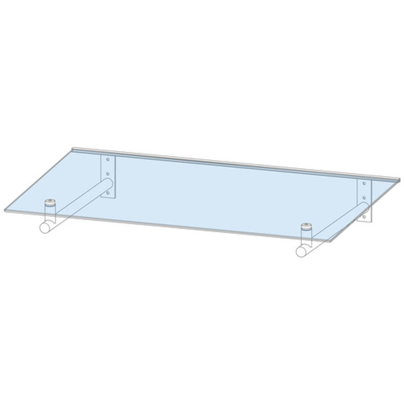 GUTTA Vordach HD aus Verbund-Sicherheits-Glas (VSG) in Edelstahloptik und Transparent, silberfarben - Bild 2