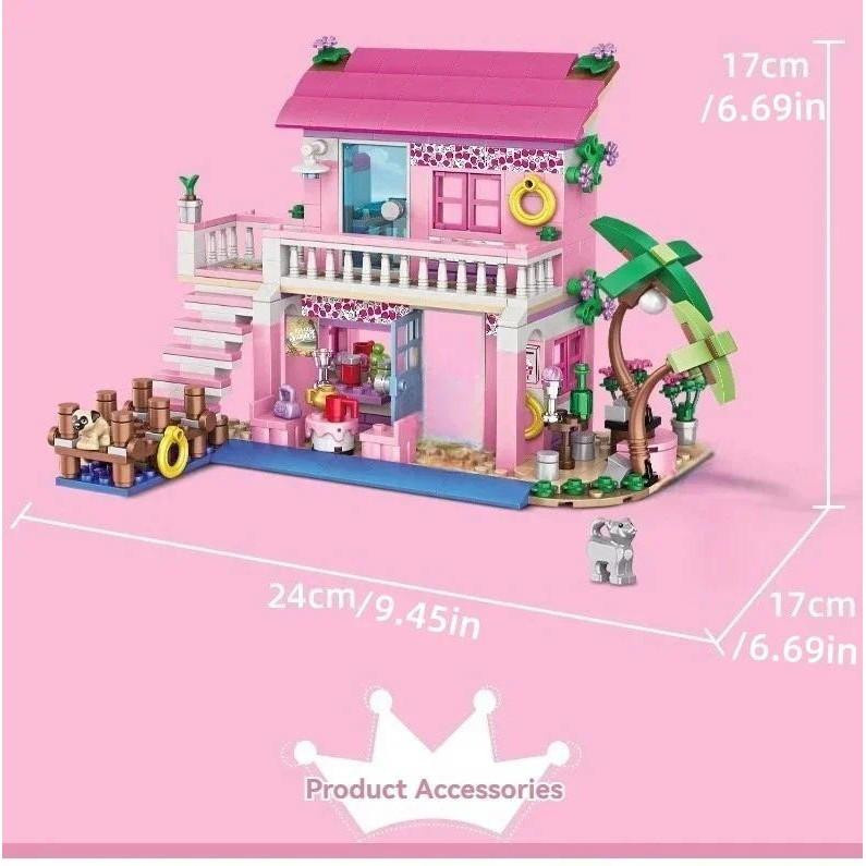Yiran toy Friends Stadt Haus Sommerurlaub Meeresufer Villa Bausteine Set - Bild 2