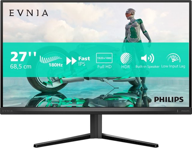 Philips Evnia 27M2N3200S/00 Gaming Monitor 27 Zoll Full HD in Dunkelgrau mit 0,5 ms Reaktionszeit - Bild 1