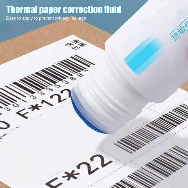 Schnelltrocknender Thermopapier-Tintenentferner in Weiß zum Schutz von ID-Informationen auf Paketboxen - Bild 1