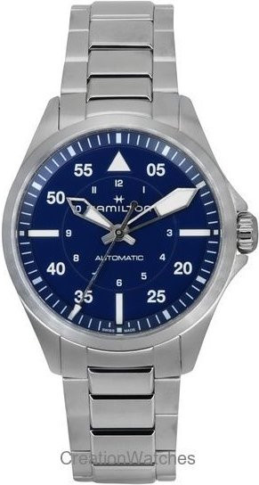 Hamilton Armbanduhr, Automatik, Edelstahl, blaues Zifferblatt, Herren - Bild 1