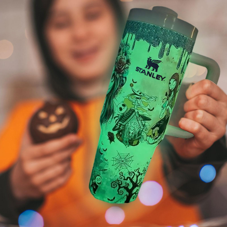Halloween Thermosbecher aus Edelstahl mit Leuchteffekt in Multicolour - Bild 2