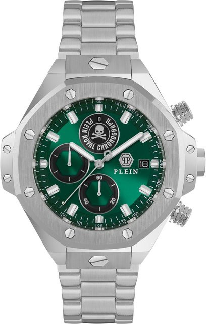 Philipp Plein Chronograph, Edelstahl, Grün, Quarz, 46 mm, Herren - Bild 1