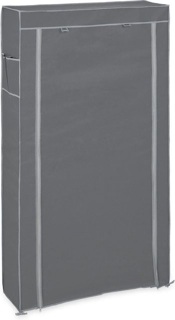 Relaxdays Schuhschrank aus Vliesstoff in Anthrazit mit 9 Fächern, H x B x T: 158 x 86 x 30 cm - Bild 1