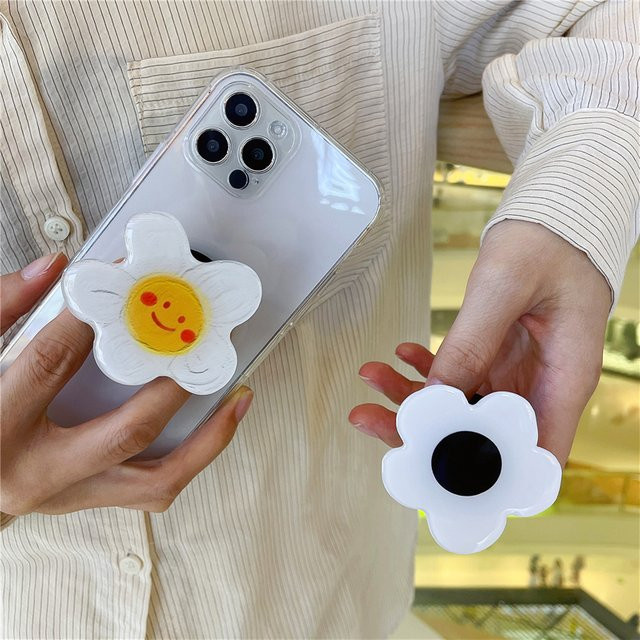 Blumen-Acryl-Handyhalter mit Pop-up-Funktion für iPhone 17, 16, 15 – Korea Style Handy-Griffständer und Zubehör - Bild 1