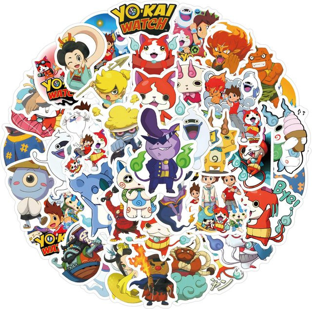 Yokai Watch Doodle Aufkleber Cartoon Aufkleber 60-teiliges Set - Bild 1