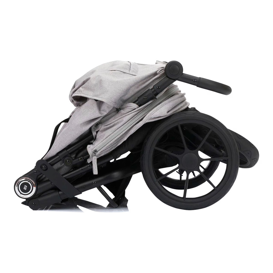 Fillikid Zwillingswagen Duette Allround Kinderwagen in Grau mit verstellbarem Griff und Federung - Bild 2