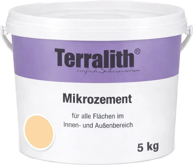 Terralith Mikrozement Fix & Fertig LFC0191 in Beige/Gelb, 5 kg für 3,5 qm, Körnung 0-2 mm - Bild 1