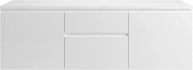 Vente-unique Waschbeckenunterschrank Jimena in Weiß mit zeitlosem Design, B/T/H: 150 x 50 x 46 cm - Bild 1