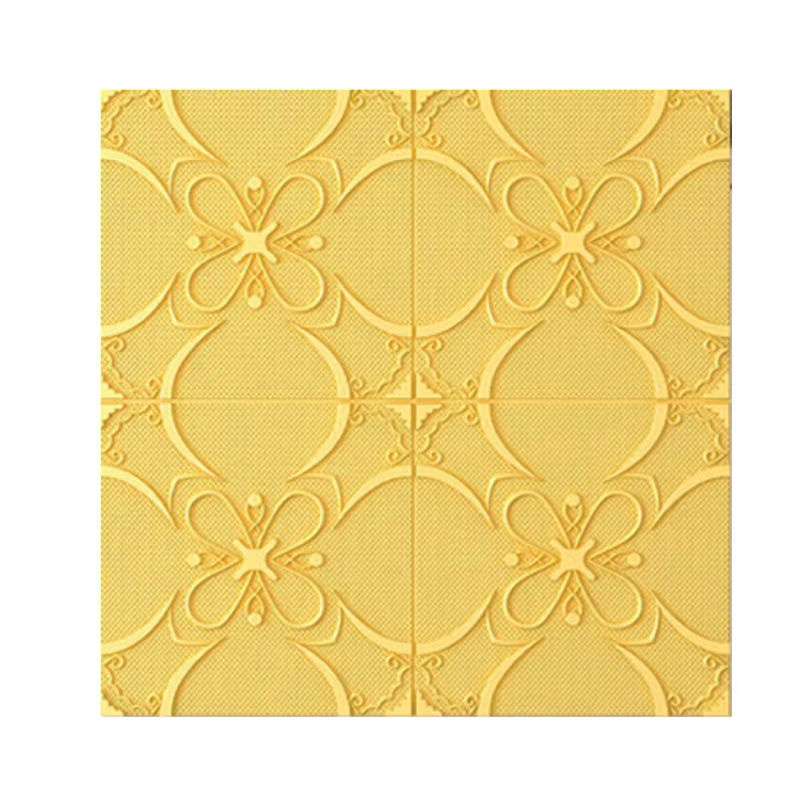 Selbstklebende 3D Ziegel Tapete aus Schaumstoff von attoos in Gold, B/B: 70 x 70 cm, wasserdicht für Wand, Küche und Decke - Bild 3